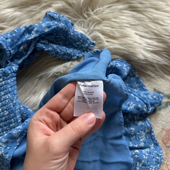 REFORMATION Elle Mini Dress In Suzette - Picture 10 of 10